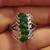 925.Silver Diopside Pair Shaped Swirl Setting Ring 3 thumbnail