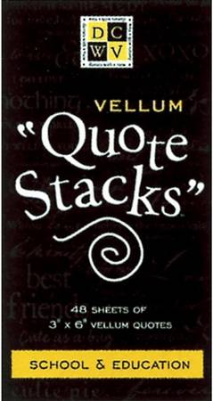 New Vellum 3 inches by 6 inches Quote Stacks 1