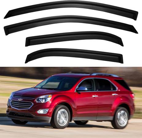 Window Visors Rain Guards for 2010 -2017 Chevy Equinox, Out Channel 1
