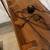 Oak corner hutch top. Jack Greco furniture. Leaded glass door inserts. 3 thumbnail