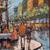 CAFE STREET SCENE Signed Paris France  Oil Painting on Canvas 5 thumbnail
