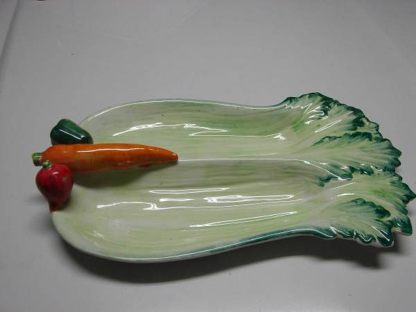 Vintage Ceramic Relish Celery Dish made in Italy. 1