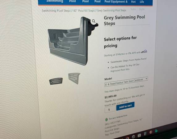 Swimming Pool steps 1