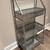 3-Tier Storage Tower Stand, Silver Iron Frame, Mirror Shelves, Cut-Out 5 thumbnail