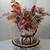 Victorian Style Ceramic Pitcher & Basin with Fall Floral Arrangement 1 thumbnail