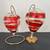 2 Hand Blown Venetian Glass 4" Hearts with stands 8 thumbnail