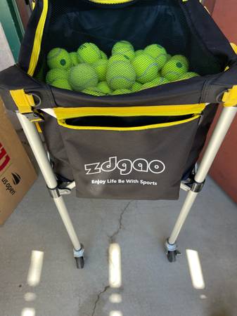 Ball hopper and green dot balls 1