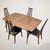 Mid Century genuine chairs by PAUL MC COBB and table set. 2 thumbnail