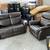 Flexsteel Leather Loveseat Couch Chair rocker electric powered USB 1 thumbnail