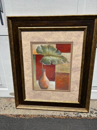 “Leaf in a Vase” Framed Wall Art Picture  27” high by 22” wide 1