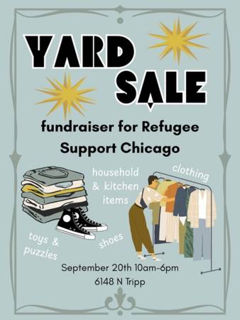 Garage Sale Fundraiser for Refugee Support Chicago 1