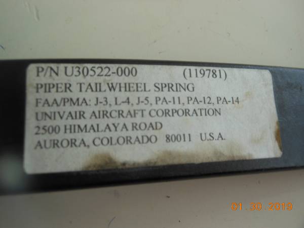 PIPER TAIL WHEEL SPRING 1