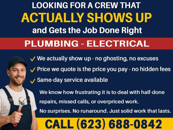 ✅Plumbing & Electrical - Same Day - Quality Results 1