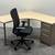 Small Corner desk with locking pedestal drawer 10#49 2 thumbnail