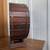 Vintage Red Oak Circular Barrel Style Wine Rack 3 thumbnail