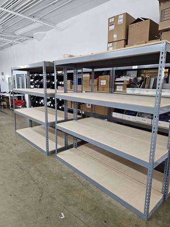 72 in W x 18 in D 4 Tier Rack Shelving Storage Garage Office Shelves 1