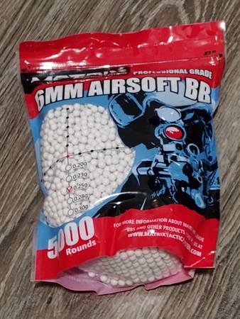 5000 PLASTIC AIRSOFT BALLS, 6mm BB, MATRIX PRO-GRADE, 5000 1