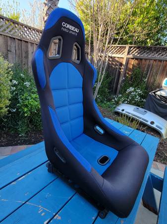 Corbeau Forza Sport Seat Blue w/ Seat Bracket - $450 (san jose south)63471454491395121