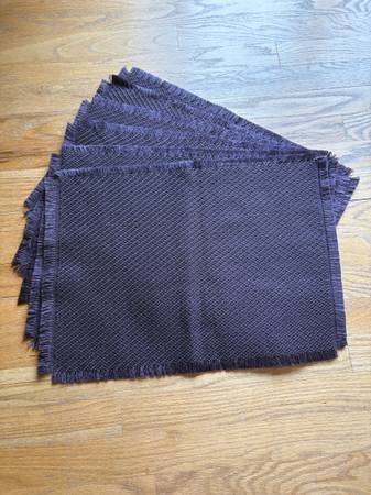 New set of 6 purple, plum, eggplant colored placemats 1