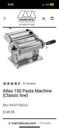 MARCATO  Atlas Manual Pasta Maker / Machine & HOME Decorative Items 1