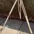 VINTAGE 1940s HEAVY MILITARY WOOD & BRASS SURVEYOR THEODOLITE TRIPOD 1 thumbnail