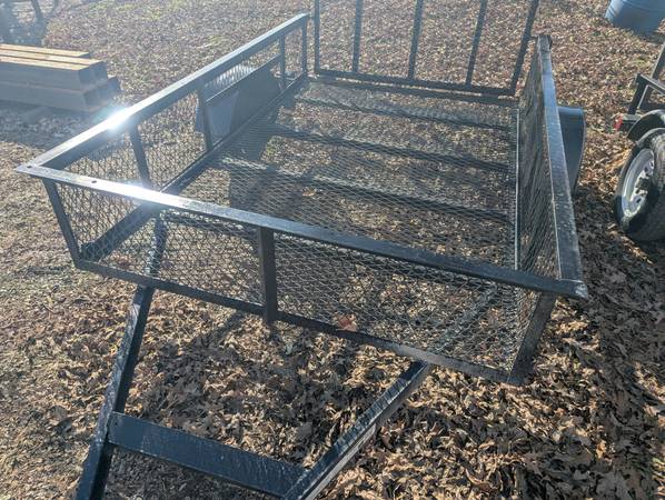 5x8 Mesh Sided Utility Trailer with Rear Gate 1