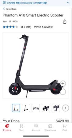 Phantom A10 Smart Electric Scooter 28 Mile Range 1