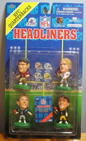 1996 Headliners NFC QB's Brett Favre Troy Aikman Steve Young 4 PACK! 1