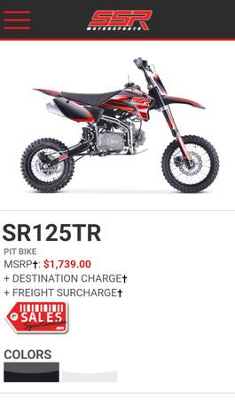 SSR 125TR de 4 tiempos - $1.050 (los gatos)63471320877825122