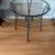 Glass Top Dining Table 45inch Diameter w/Black Iron Base 30in High 2 thumbnail