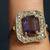 Vintage Natural Emerald Cut Iolite 14K Ring with Diamonds 10 thumbnail