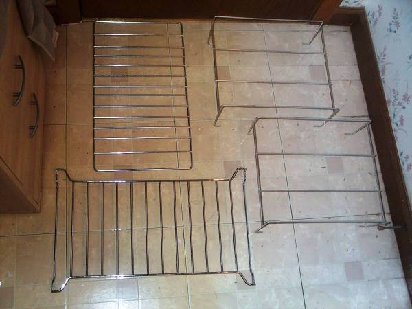 METAL RACKS Lot of FOUR Rack Shelves Freezer Office Organizer Shelf 1