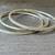 Set of 3 Sterling Silver Bangle Bracelets 1 thumbnail