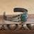 1930s silver and turquoise bracelet, Navajo or Zuni 3 thumbnail
