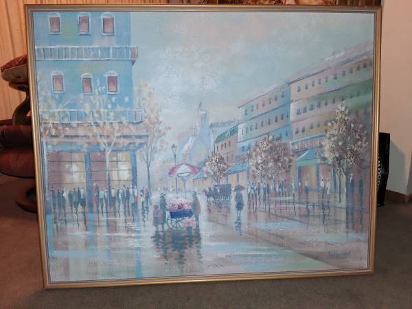 Vintage Lee Reynolds, Van Guard Studios Large Pastel Painting 1