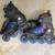 K2 Kinetic 80 Black Blue Speed Lace Inline Skates Mens US 9.5 abec 5-80mm 1 thumbnail