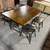 Industrial Metal Dining Table with 4  Chairs 2 thumbnail