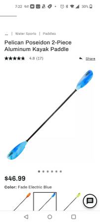 Pelican Poseidon 2-Piece Aluminum Kayak Paddle new in the bag 1