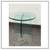 Vintage Post Modern Round Glass Side Table 4 thumbnail