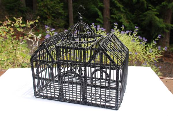 Jaula de alambre metálico para pájaros, decoración de casa estilo shabby - $95 (Poulsbo)63471460889985122