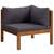 vidaXL Wooden Lounge Set Dark Grey Solid Acacia Wood, 100% Polyester.! 4 thumbnail