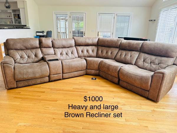 Large brown couch 1