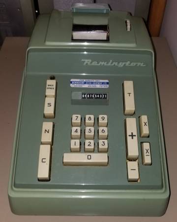 Vintage Remington Rand Adding Machine – With ADDO-X Cover 1