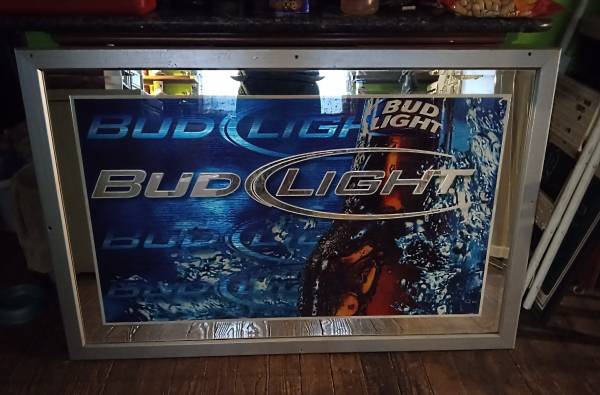 Large Bud Light mirror 1