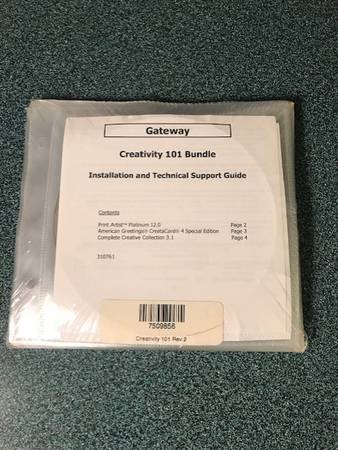 Gateway Creativity 101 Bundle - Creatacard 4 Special Edition ~ Print A 1