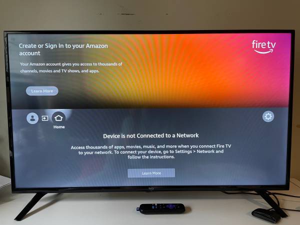 Amazon Fire TV 40” (including Roku streaming player) 1