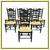 French Provincial Style Ladderback Dining Chairs, Set Of Eight 1 thumbnail