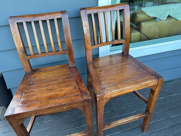 Beautiful Exotic hardwood bar Chairs - $90 (Lakeway)63435755075203123