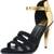 NEW! DOLCE VITA Black Suede Metallic Gold Leather NECI Strappy Heel 7. 7 thumbnail