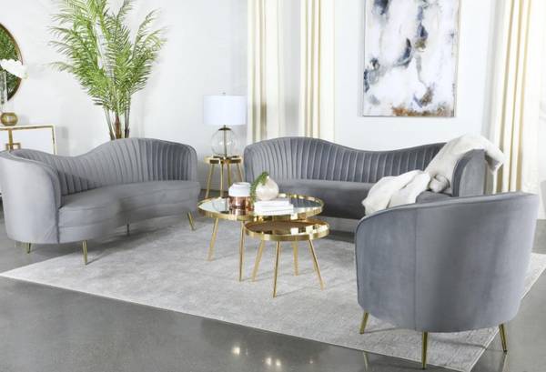 NEW SOFA SET 3-piece GREY 1